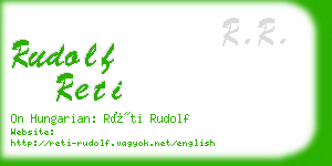 rudolf reti business card